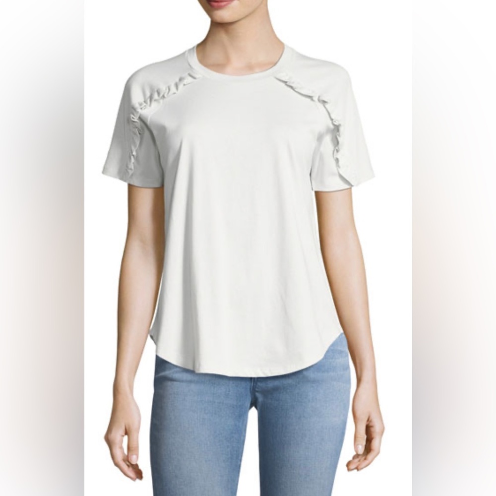 Burberry Tamega Ruffle Frill Tee Size XS